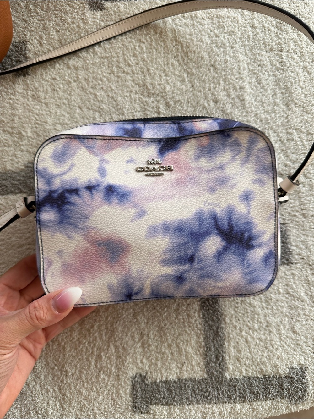 Coach Tie-Dye Crossbody in White, Blue and Pink
